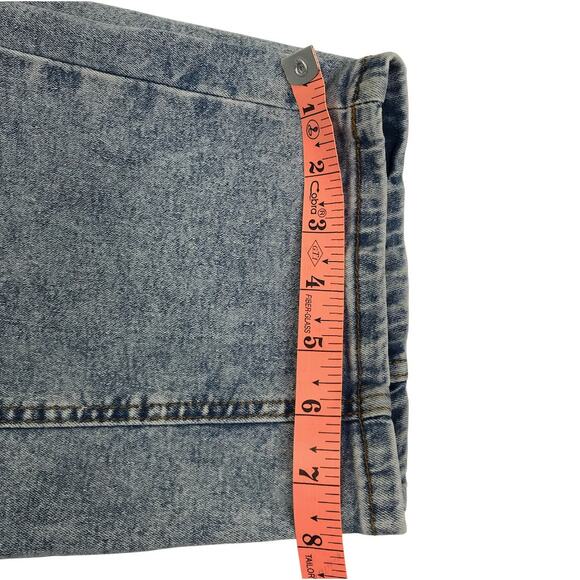 High Rise Barrel Jean Women L Blue Trendy Slouchy Grunge Boho Stretch Everyday - Picture 11 of 11